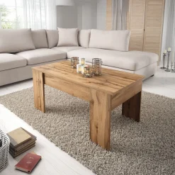 Malia - Salontafel met opbergruimte - Eiken - 100x56x45 cm
