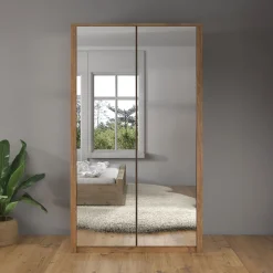 Malibu - Kledingkast 2-deurs - Eiken - 113x53x197 cm