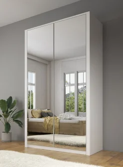 Malibu - Kledingkast 2-deurs - Wit - 113x53x197 cm