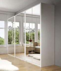 Malibu - Kledingkast 6-deurs - Wit - 340x53x197 cm