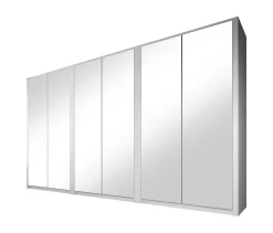 Malibu - Kledingkast 6-deurs - Wit - 340x53x197 cm
