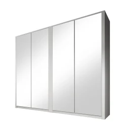 Malibu - Kledingkast 4-deurs - Wit - 227x53x197 cm