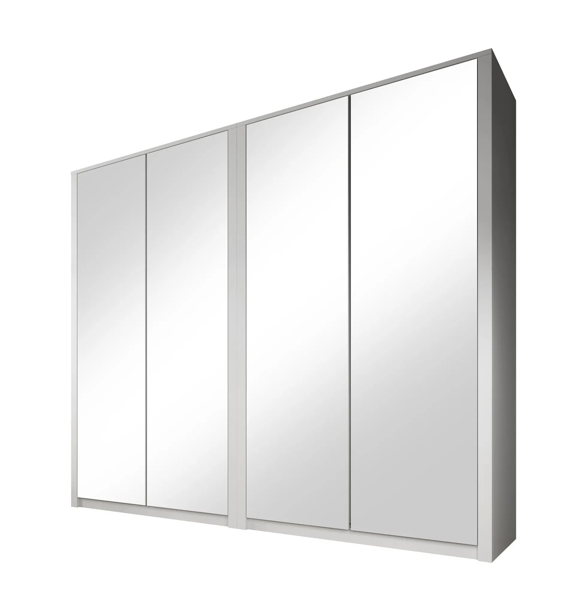 Malibu - Kledingkast 4-deurs - Wit - 227x53x197 cm