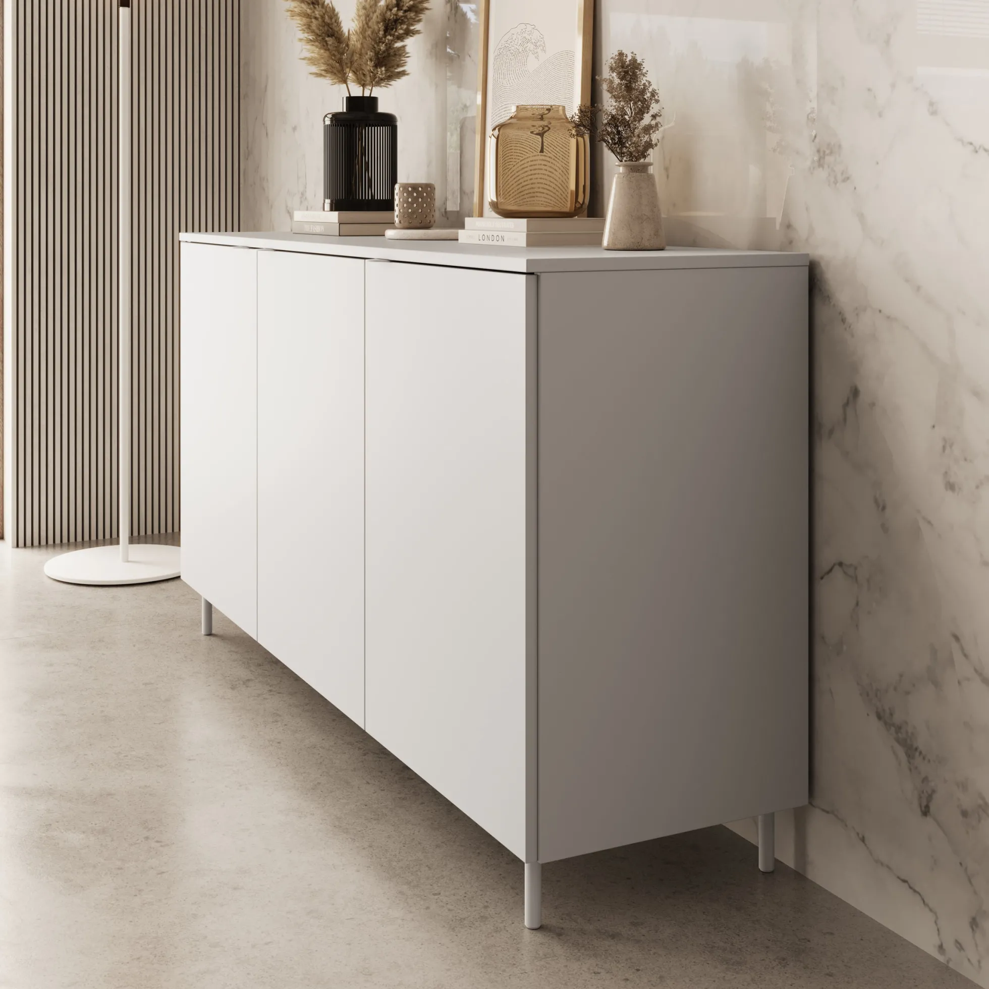 Malvare - Dressoir - Wit - 150x41x80 cm