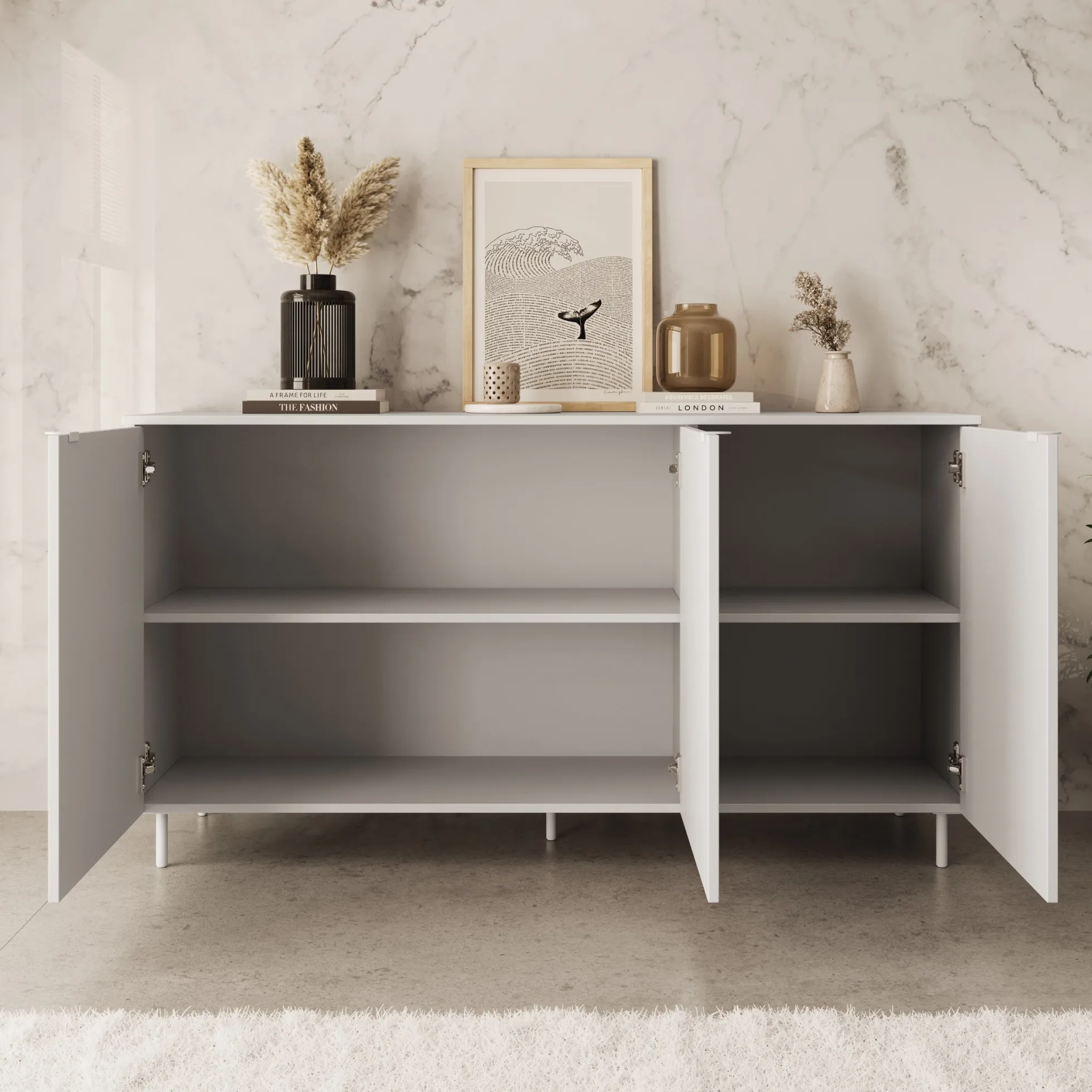 Malvare - Dressoir - Wit - 150x41x80 cm