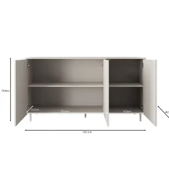 Malvare - Dressoir - Wit - 150x41x80 cm