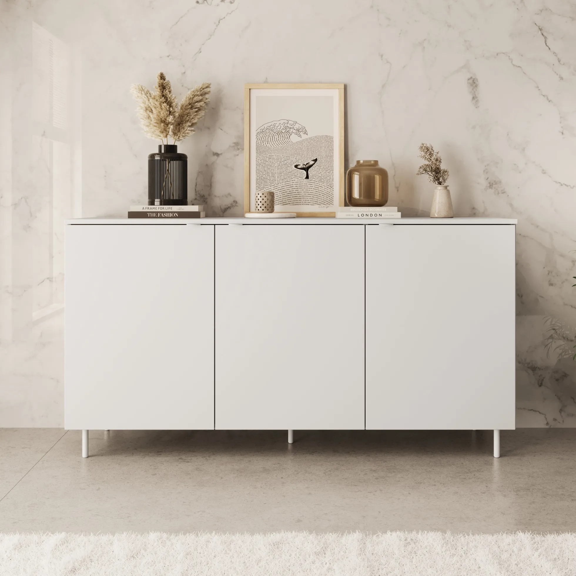 Malvare - Dressoir - Wit - 150x41x80 cm