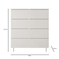 Malvare - Ladekast - Wit - 90x103x41 cm