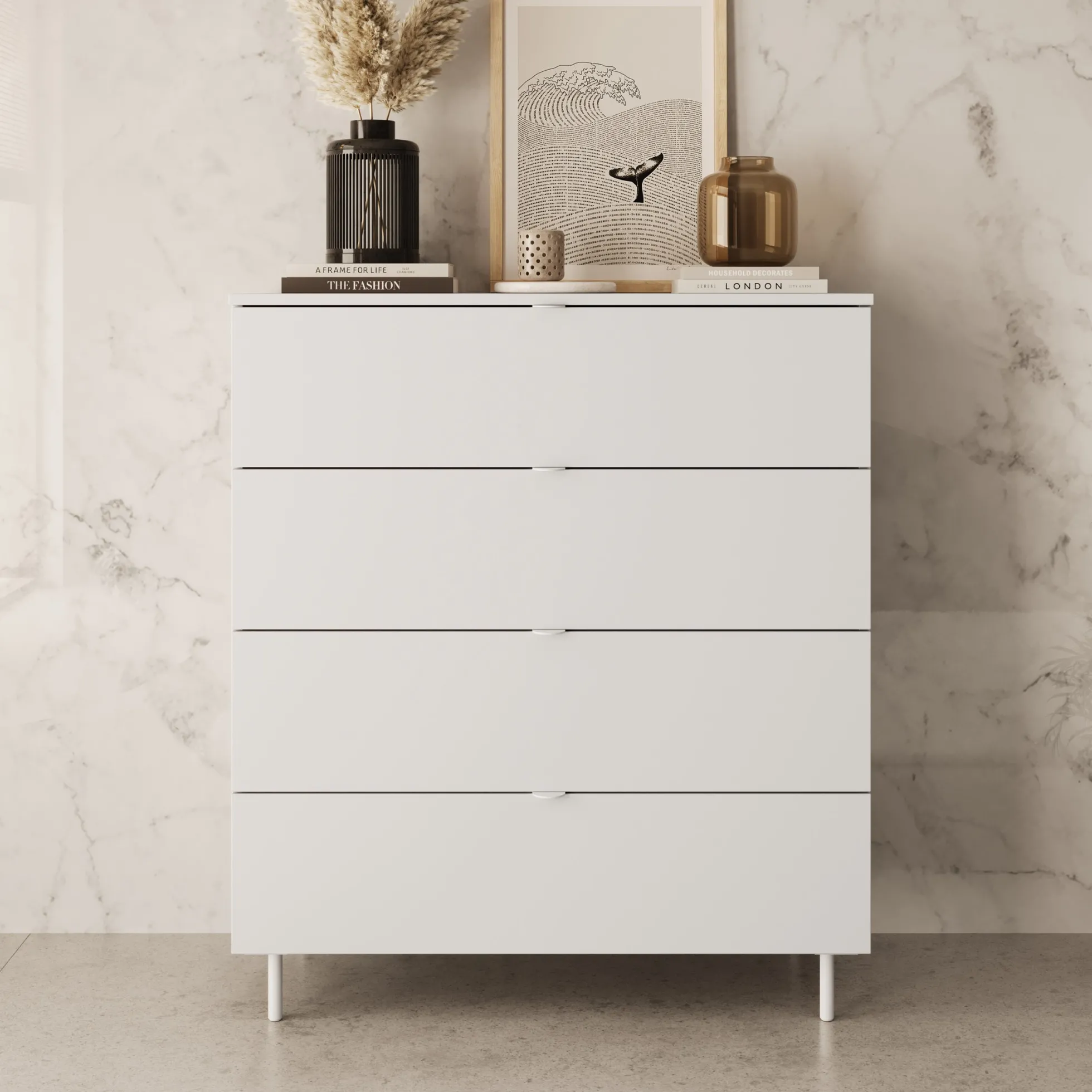 Malvare - Ladekast - Wit - 90x103x41 cm