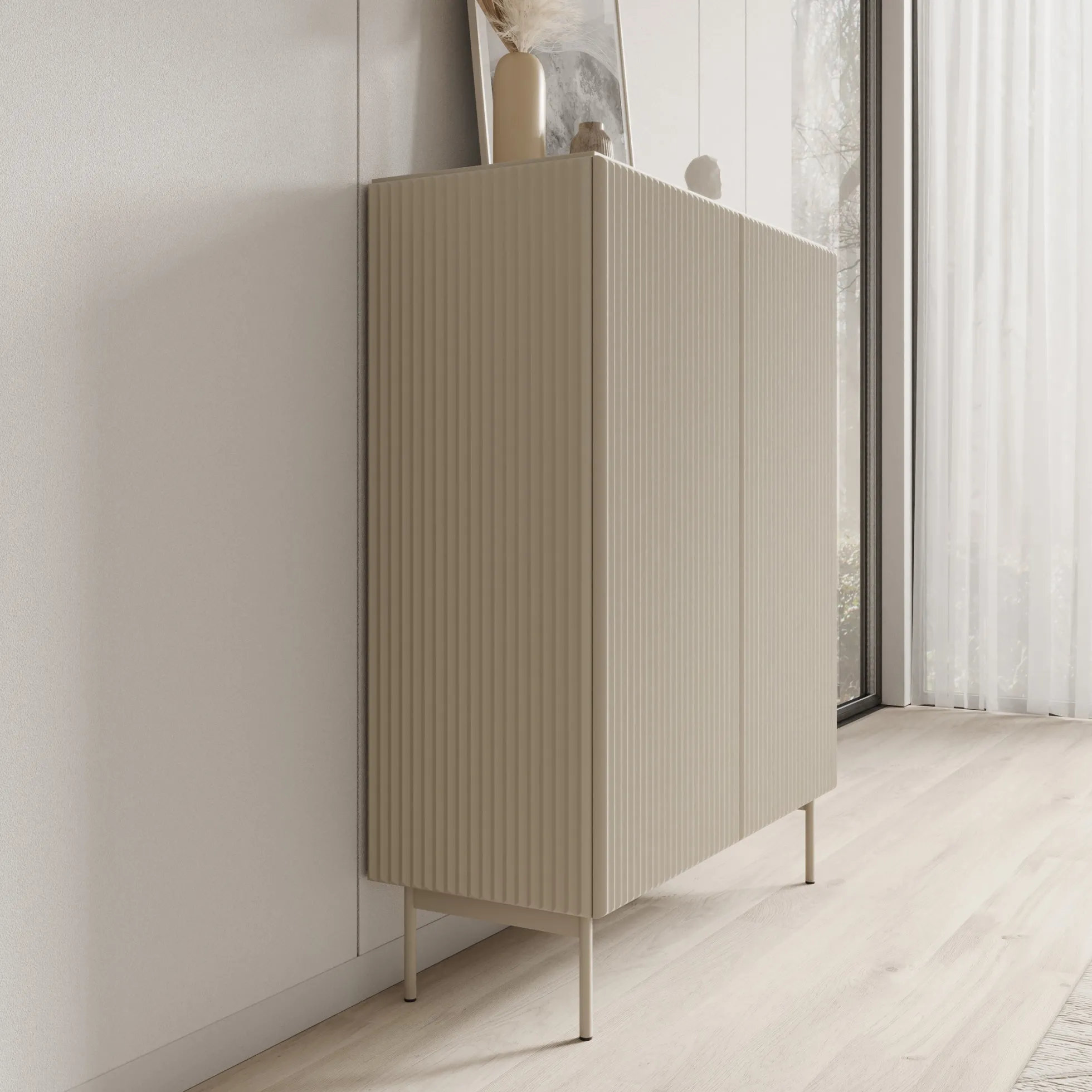 Marajo - Dressoir - Beige - 99x40x123 cm