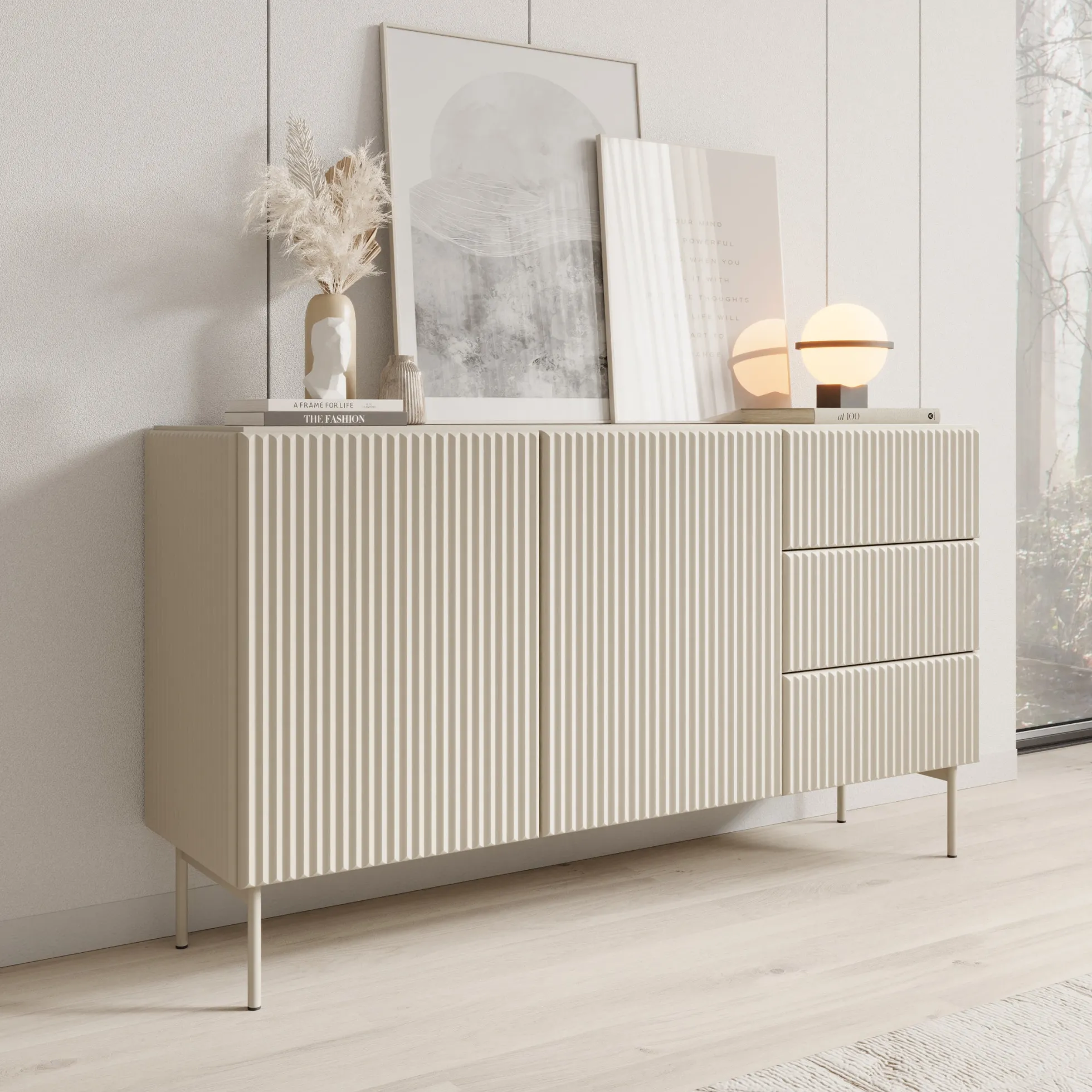 Marajo - Dressoir - Beige - 147x40x81 cm