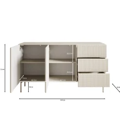 Marajo - Dressoir - Beige - 147x40x81 cm