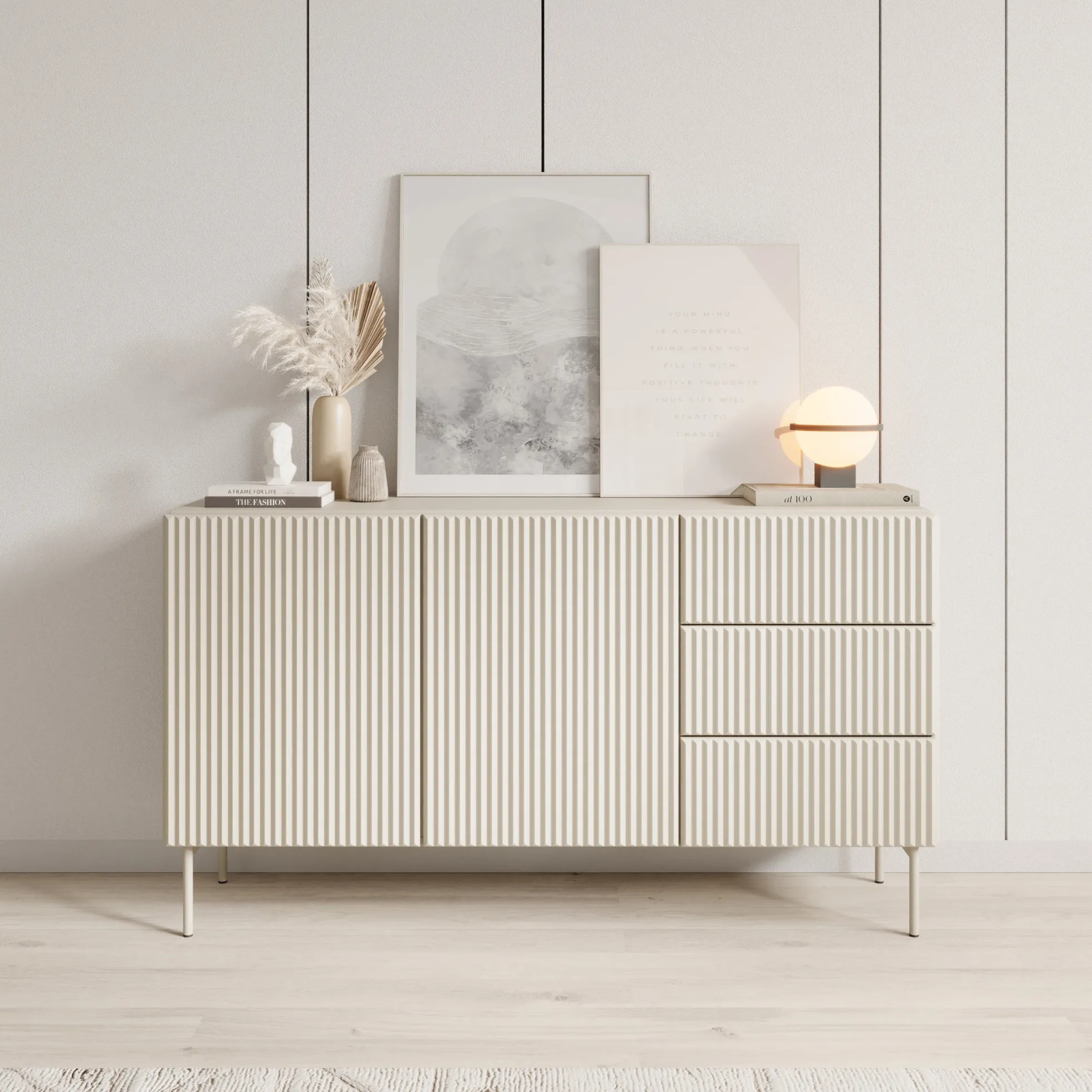 Marajo - Dressoir - Beige - 147x40x81 cm