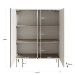 Marajo - Dressoir - Zwart - 99x40x123 cm