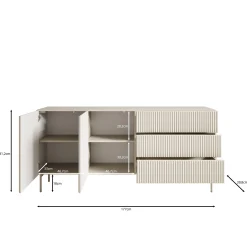 Marajo - Dressoir - Zwart - 177x40x81 cm