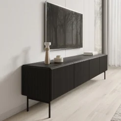 Marajo - TV-Meubel - Zwart - 195x40x51 cm