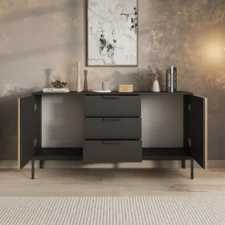 Marbella - Dressoir - Zwart - 150x40x80 cm