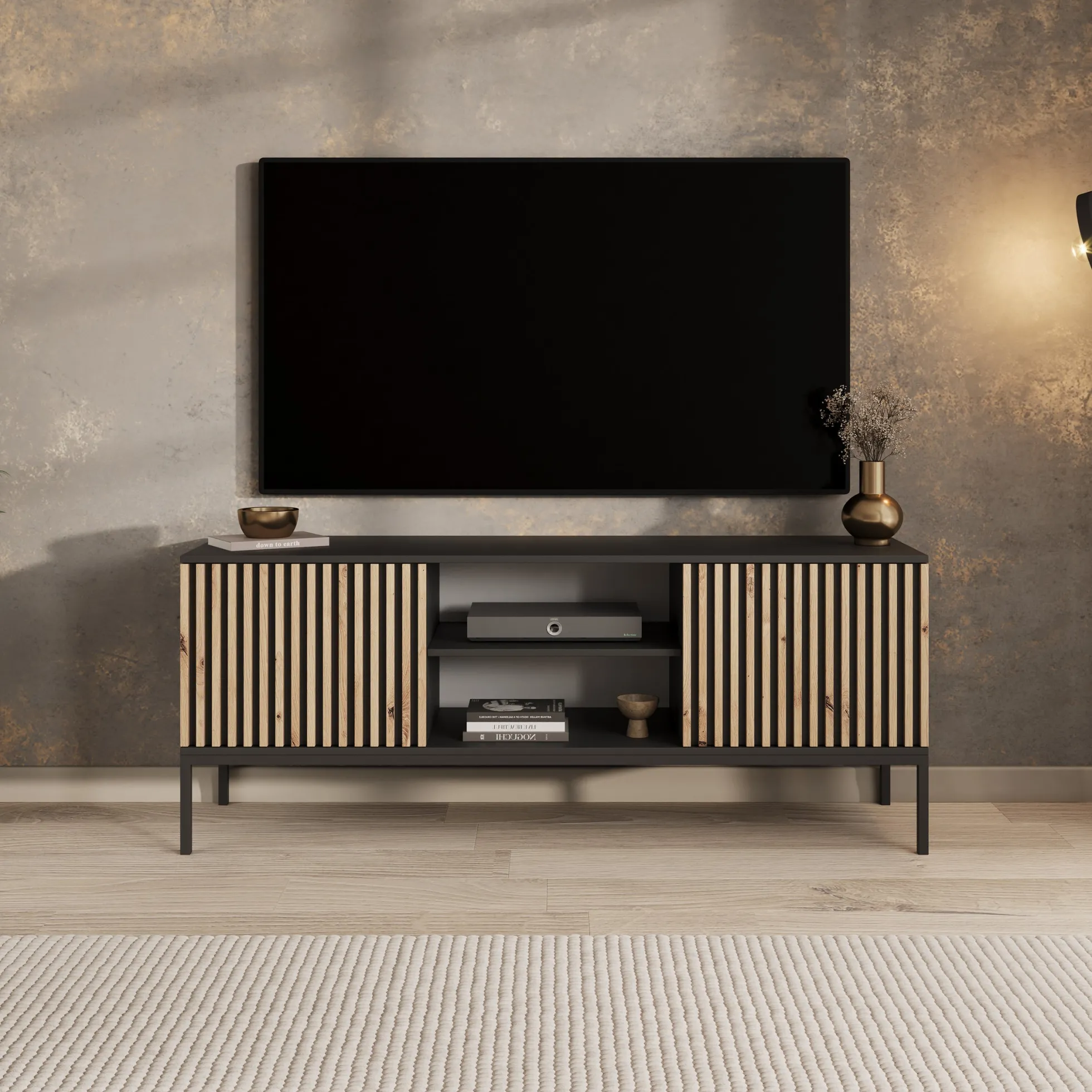 Marbella - TV-Meubel staand - Zwart - 150 cm