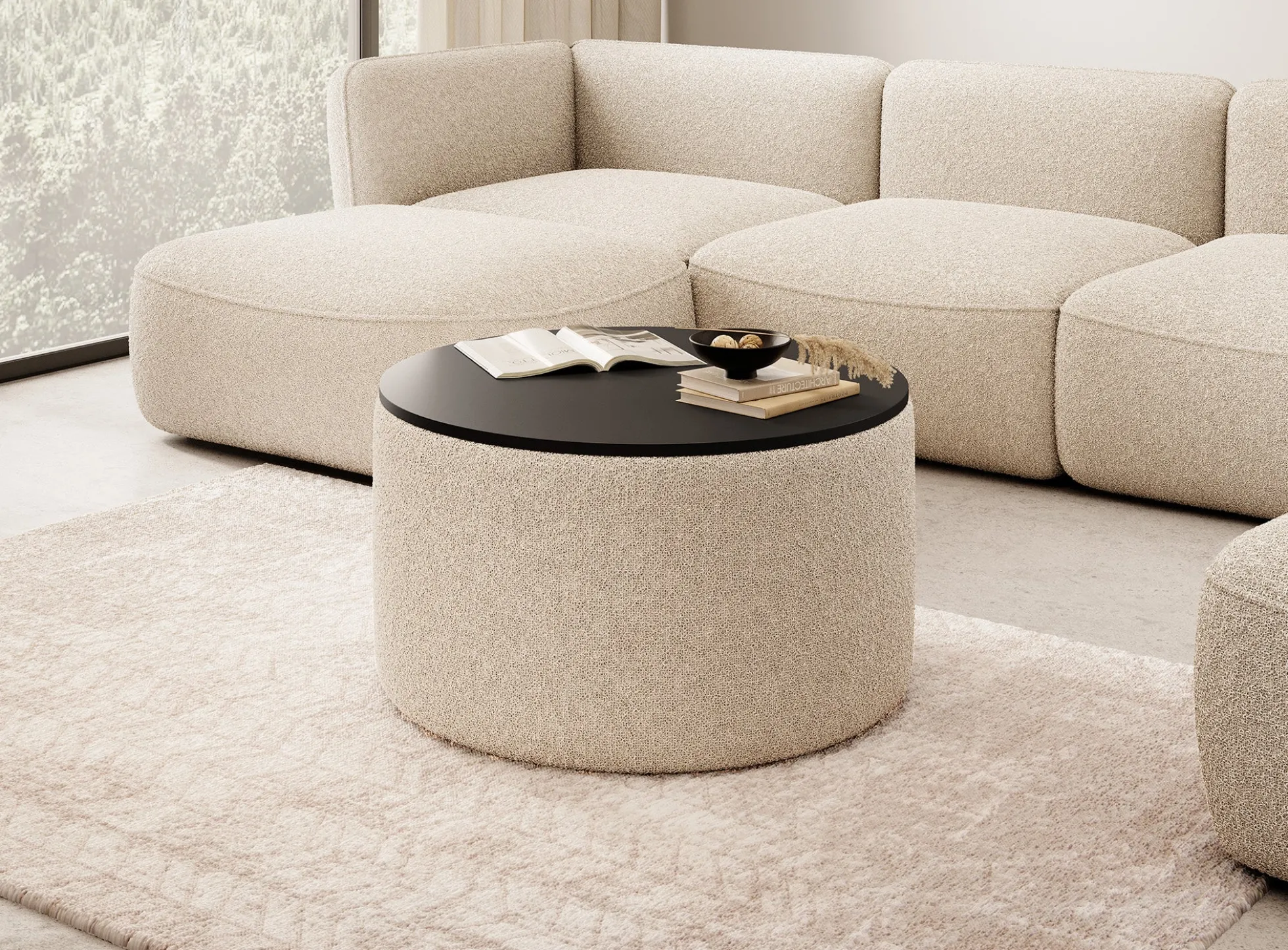 Marcio - Salontafel - Teddystof beige