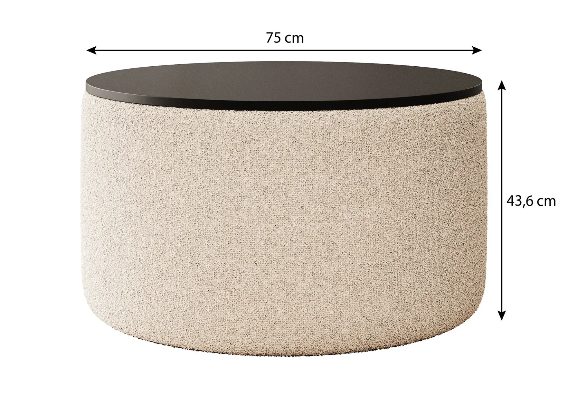 Marcio - Salontafel - Teddystof beige