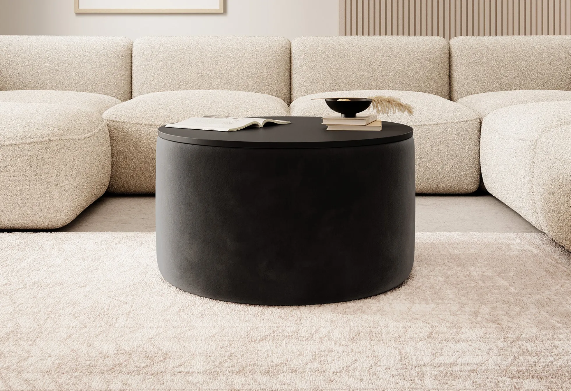 Marcio - Salontafel - Velvet zwart