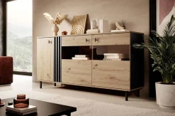 Marcos 2 - Dressoir - Eiken/antraciet - 165x40x82 cm