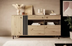 Marcos 2 - Dressoir - Eiken/antraciet - 165x40x82 cm