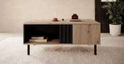 Marcos - Salontafel met lade - Eiken/antraciet