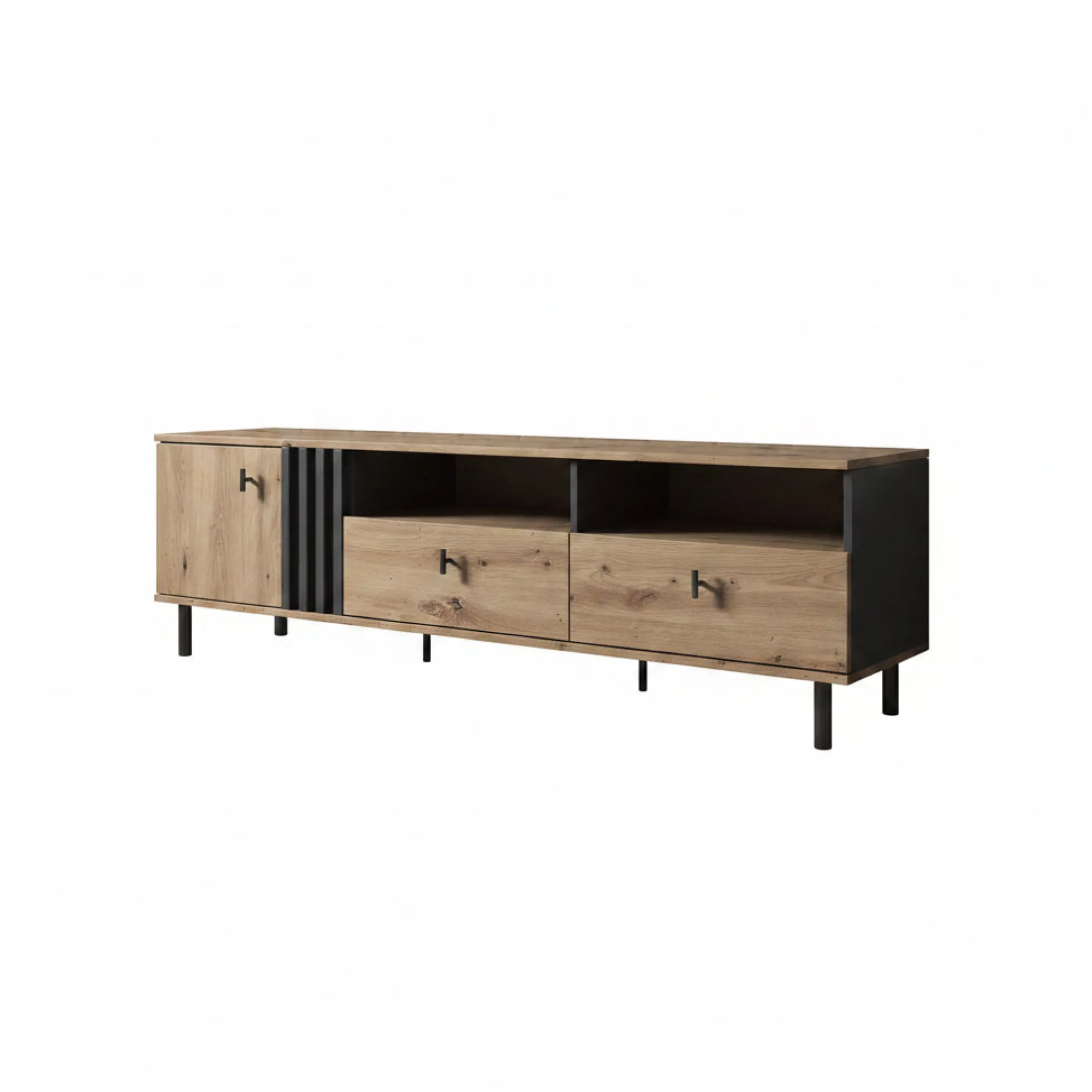 Marcos - TV-Meubel - Eiken/antraciet - 165 cm