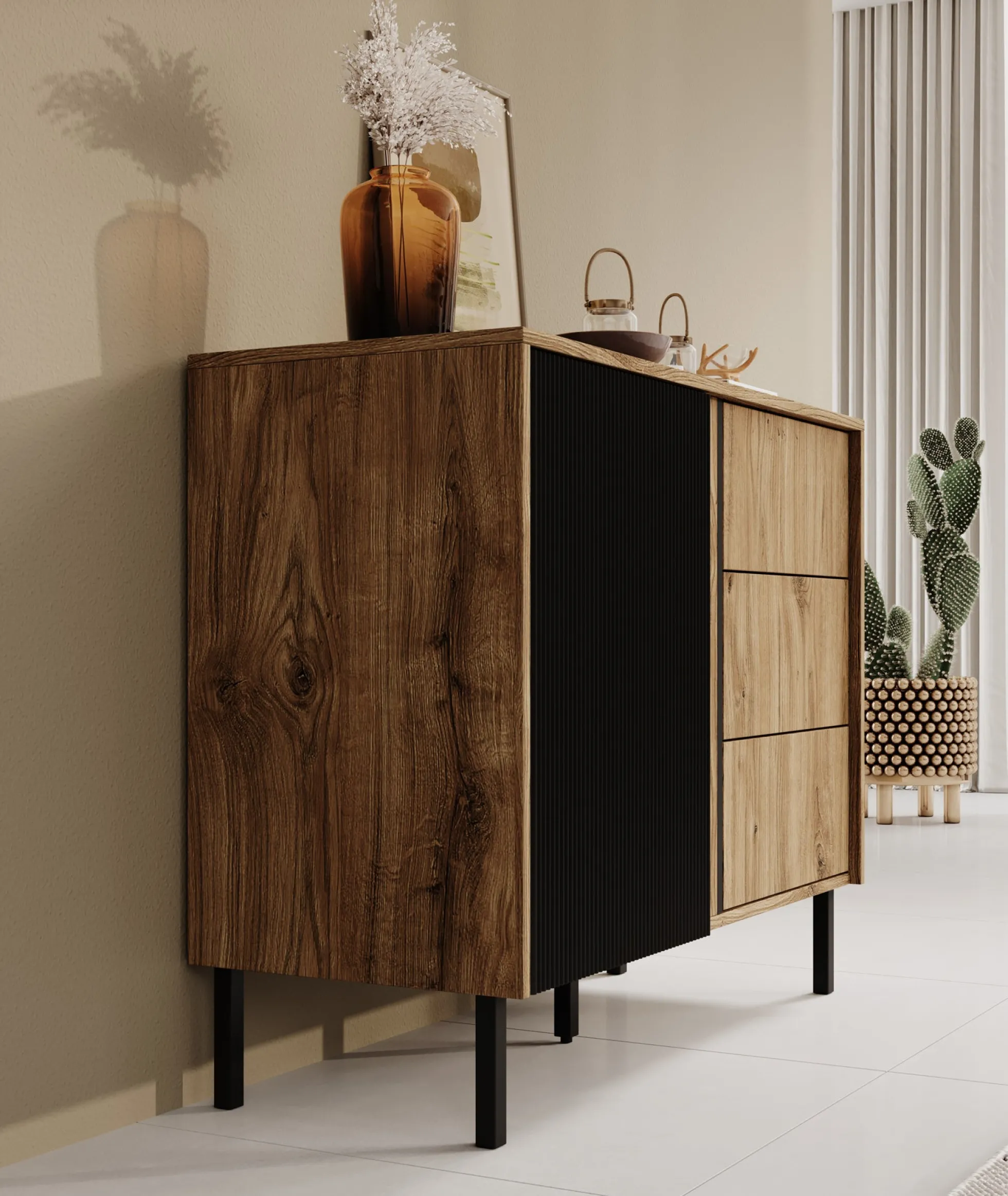 Margareth - Dressoir - Eiken - 100x41x80 cm