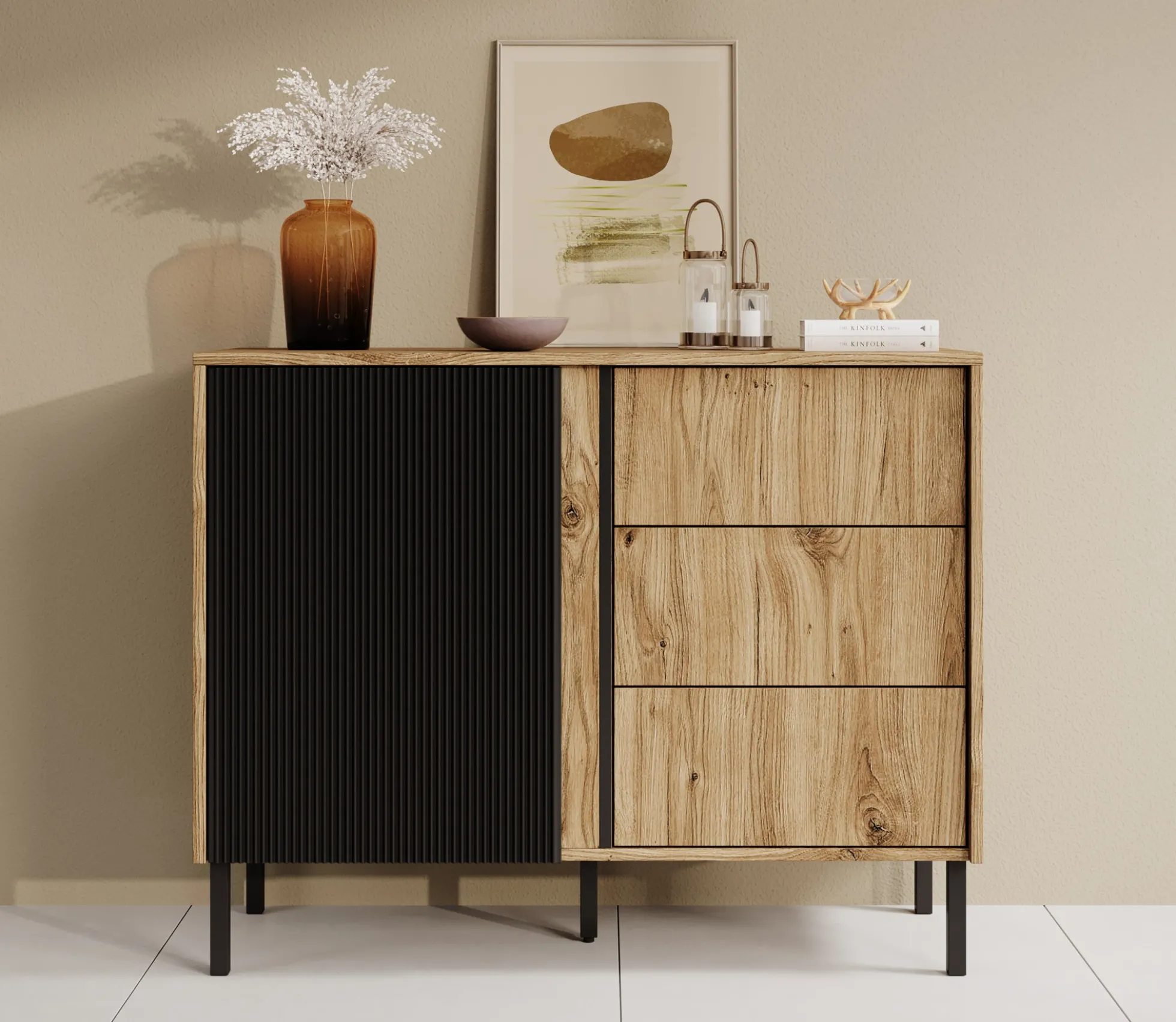 Margareth - Dressoir - Eiken - 100x41x80 cm