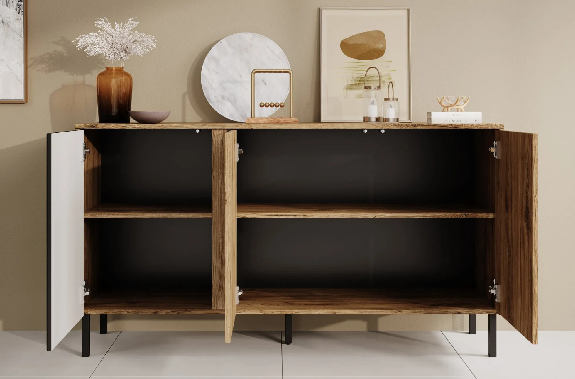 Margareth - Dressoir - Eiken - 145x41x80 cm