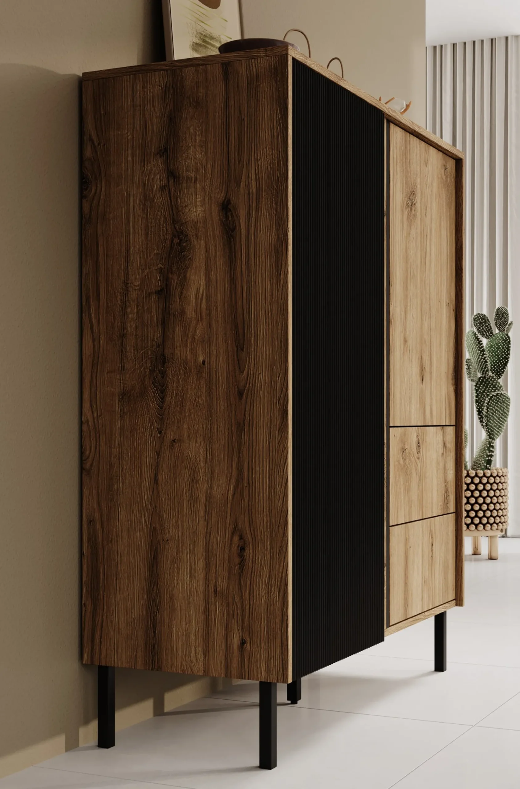 Margareth - Dressoir - Eiken - 100x41x122 cm