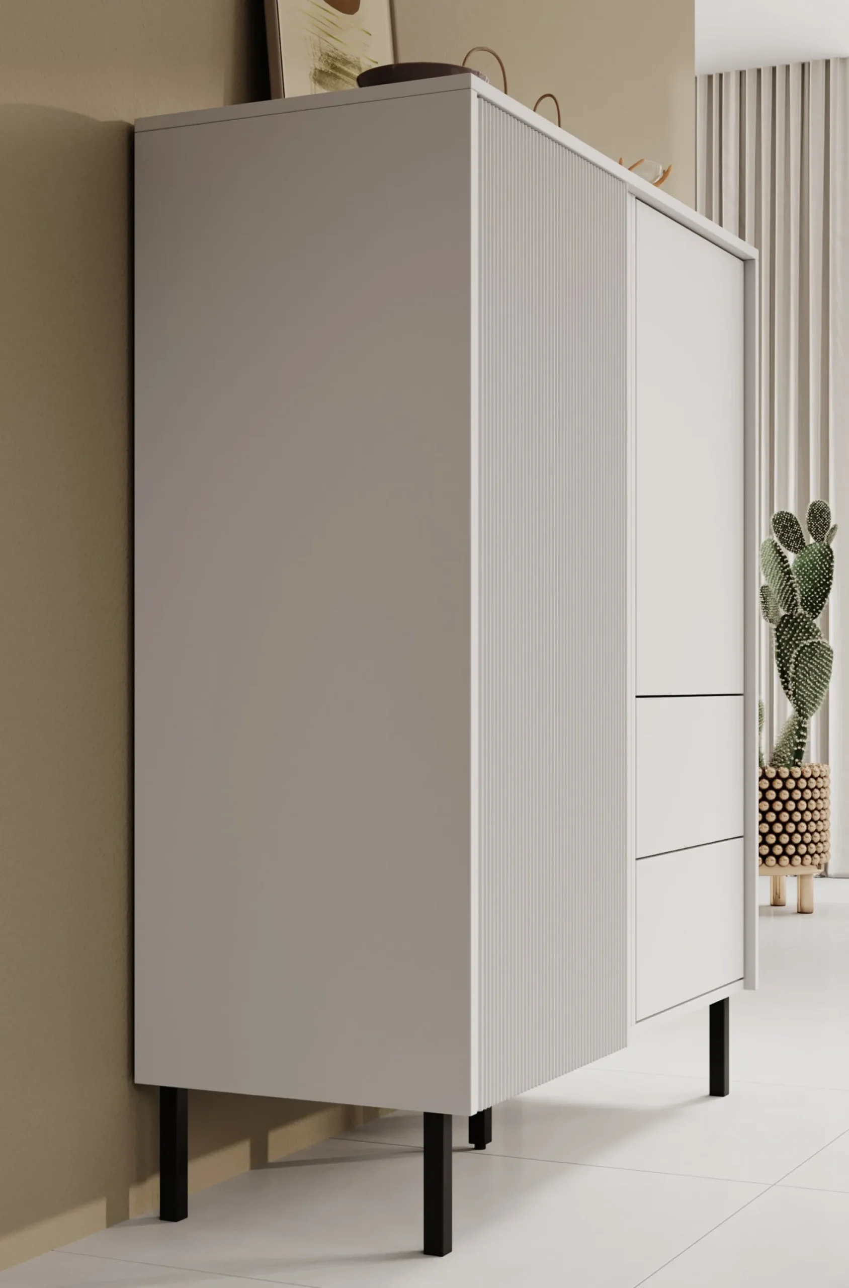 Margareth - Dressoir - Wit - 100x41x122 cm