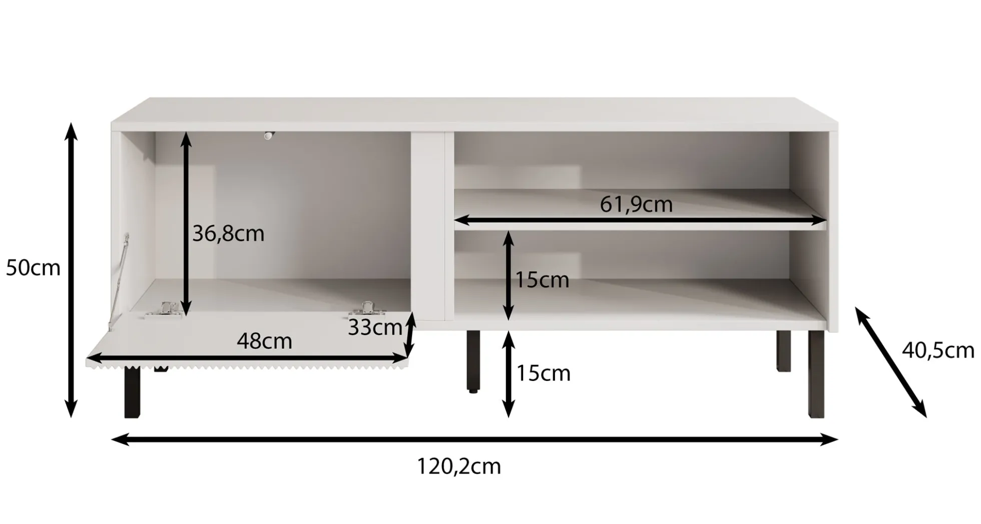 Margareth - TV-Meubel - Eiken - 120 cm