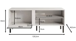 Margareth - TV-Meubel - Wit - 120 cm