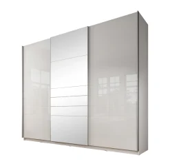 Mariah - Kledingkast met schuifdeuren - Wit - 263x66x224 cm