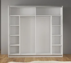 Mariah - Kledingkast met schuifdeuren - Wit - 217x63x210 cm