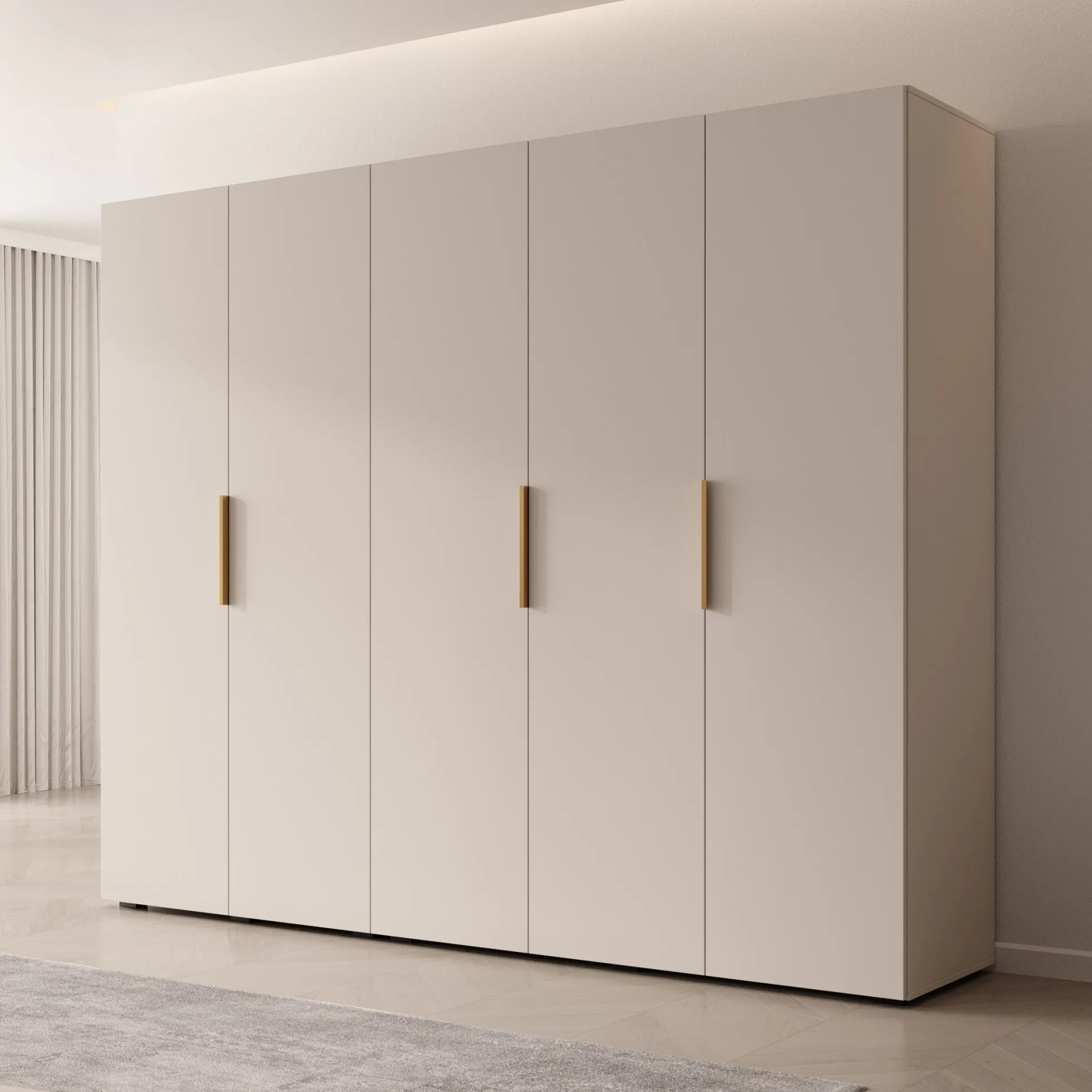 Marquesa - Kledingkast - Beige - 250x50x202 cm