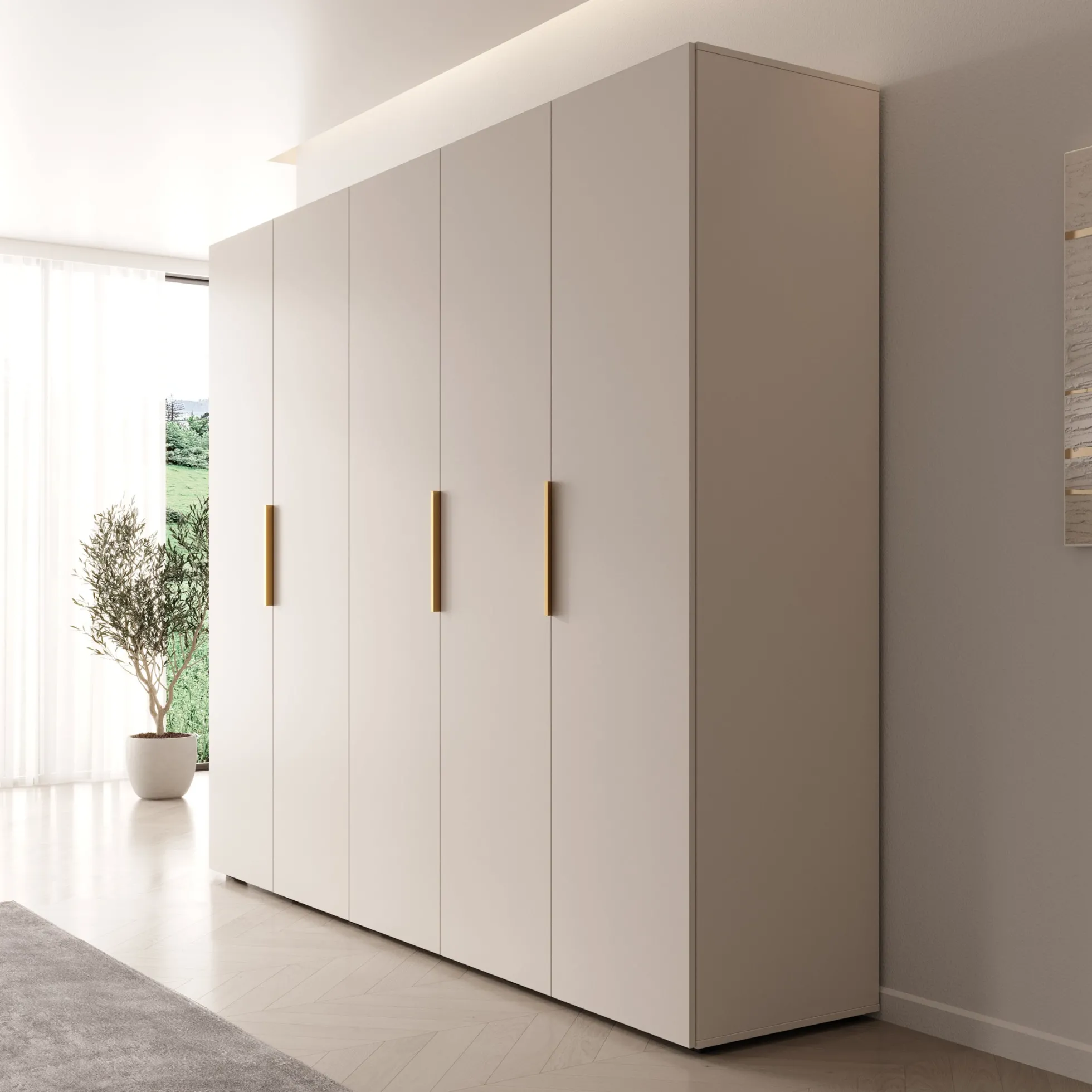 Marquesa - Kledingkast - Beige - 250x50x202 cm