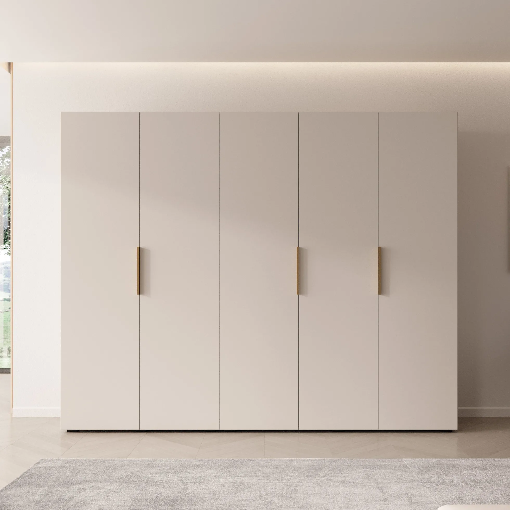 Marquesa - Kledingkast - Beige - 250x50x202 cm