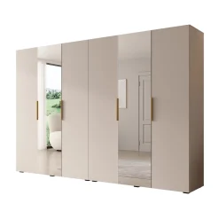 Marquesa - Kledingkast met spiegel - Beige - 300x50x202 cm