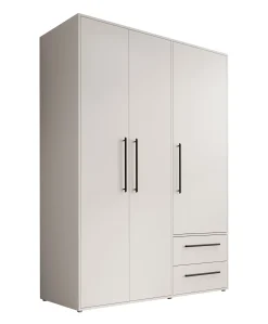 Mayen - Kledingkast 3 deuren - Wit - 145x59x200 cm