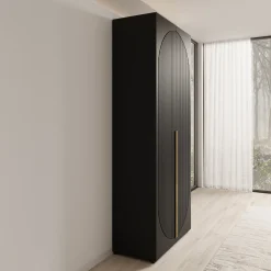 Mayfair - Kledingkast 2-deurs - Zwart - 100x47x237 cm