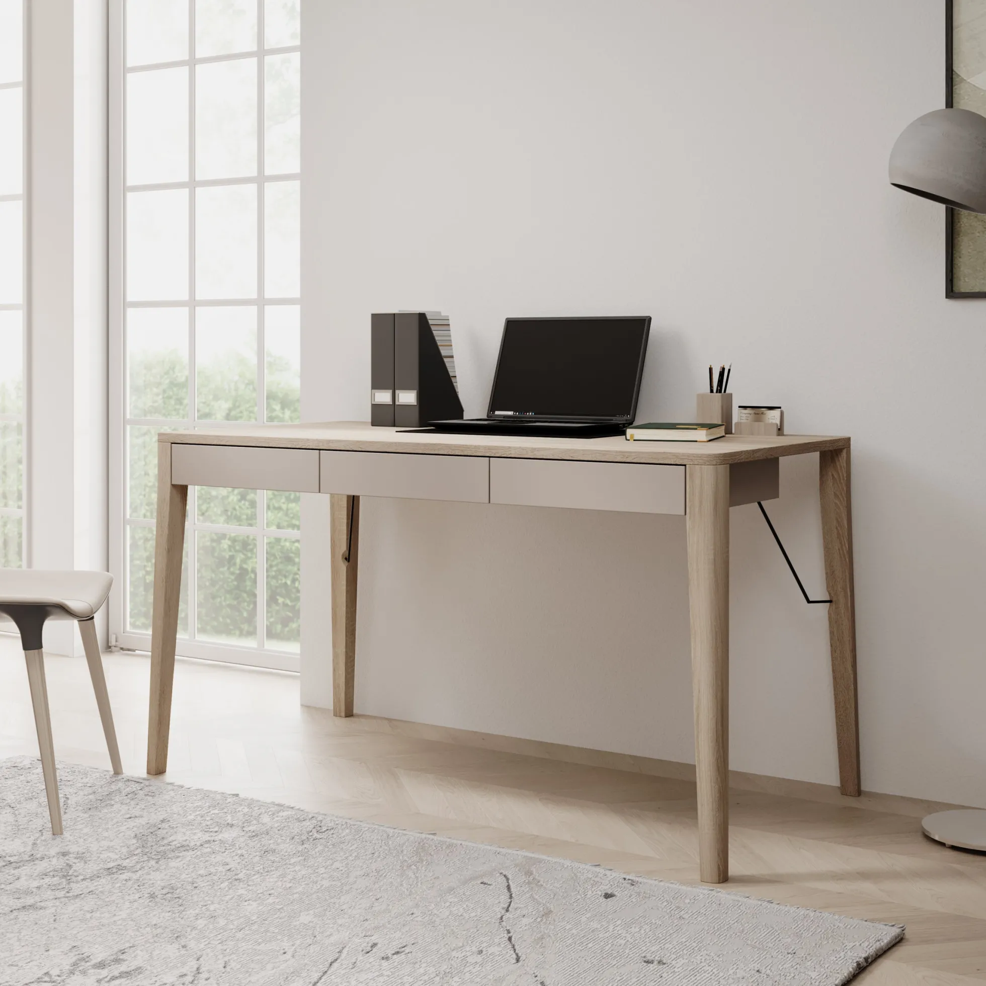 Mazar - Bureau - Licht Eiken - 139x71 cm