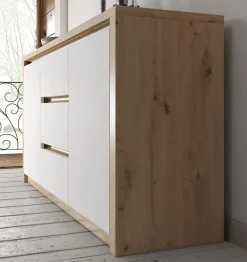 Melody - Dressoir - Wit/eiken - 140x43x80 cm