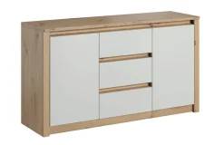Melody - Dressoir - Wit/eiken - 140x43x80 cm