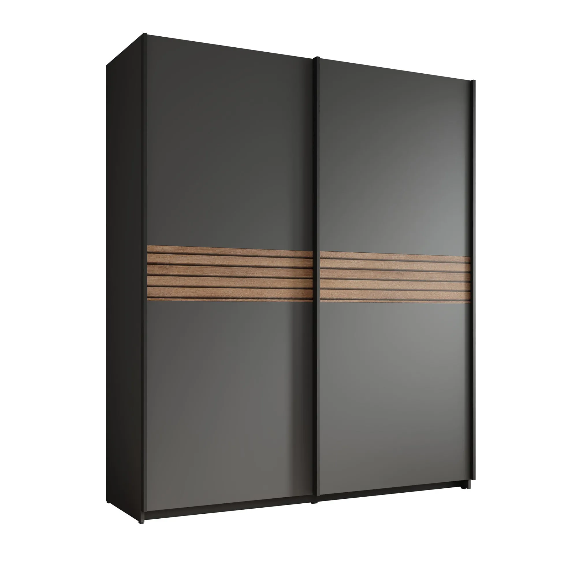 Mendoza - Kledingkast met schuifdeuren - Antraciet - 170x59x205 cm