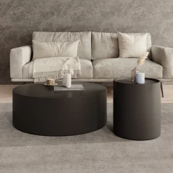 Mesa - Salontafel set van 2 - Zwart - 90x32 cm