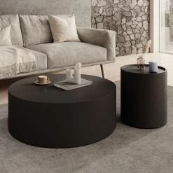 Mesa - Salontafel set van 2 - Zwart - 90x32 cm